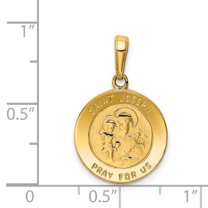 14k Yellow Gold Saint Joseph Medal Charm