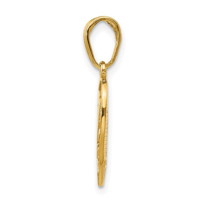 14k Yellow Gold I LOVE YOU Break Apart Heart Charm