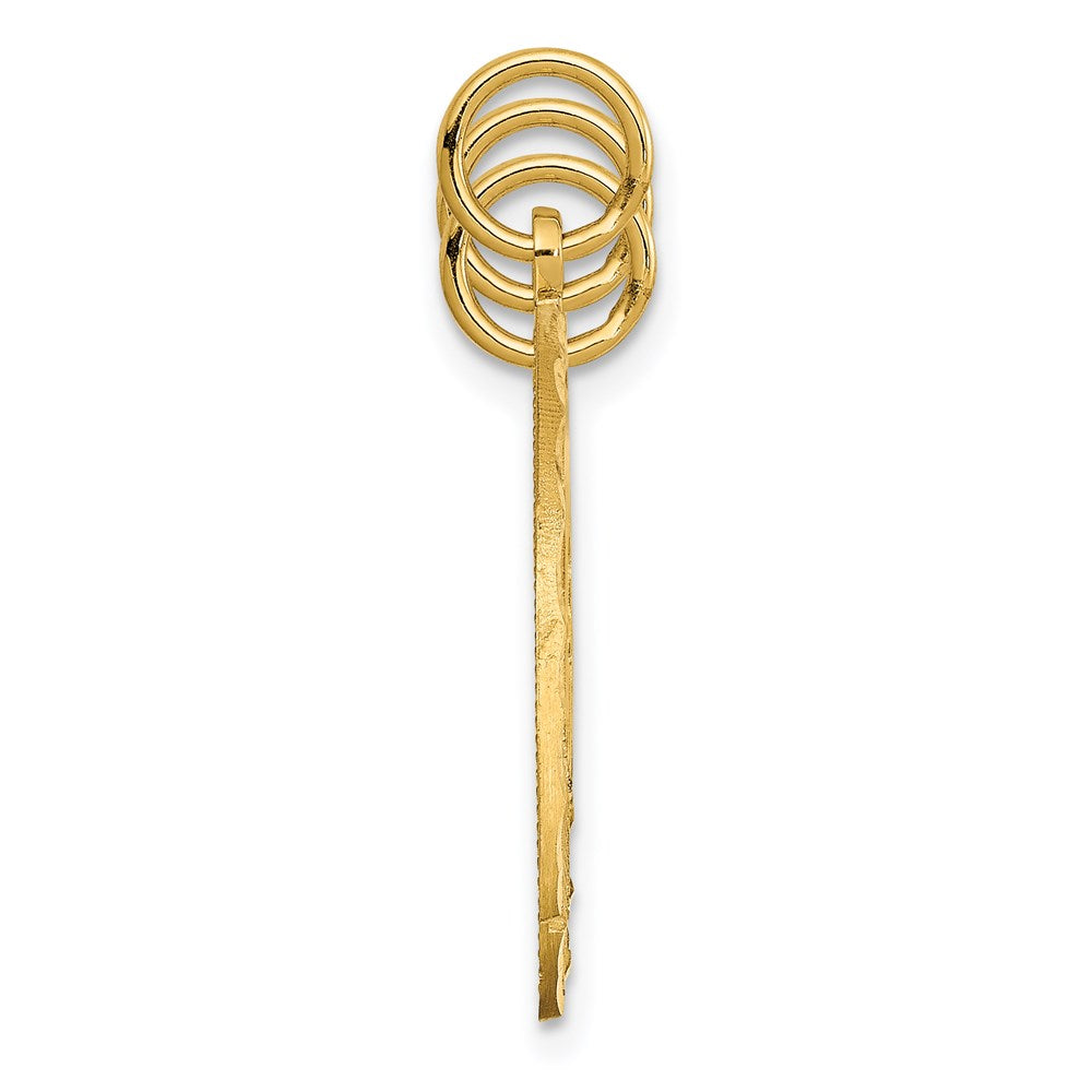 14k Yellow Gold 3 piece Break-apart BEST FRIENDS Charm Set
