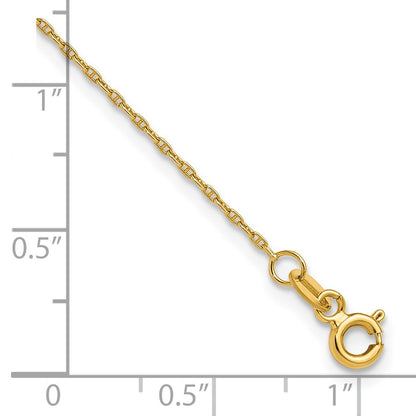 14K Yellow Gold 1.05mm Mariners Link Chain nan