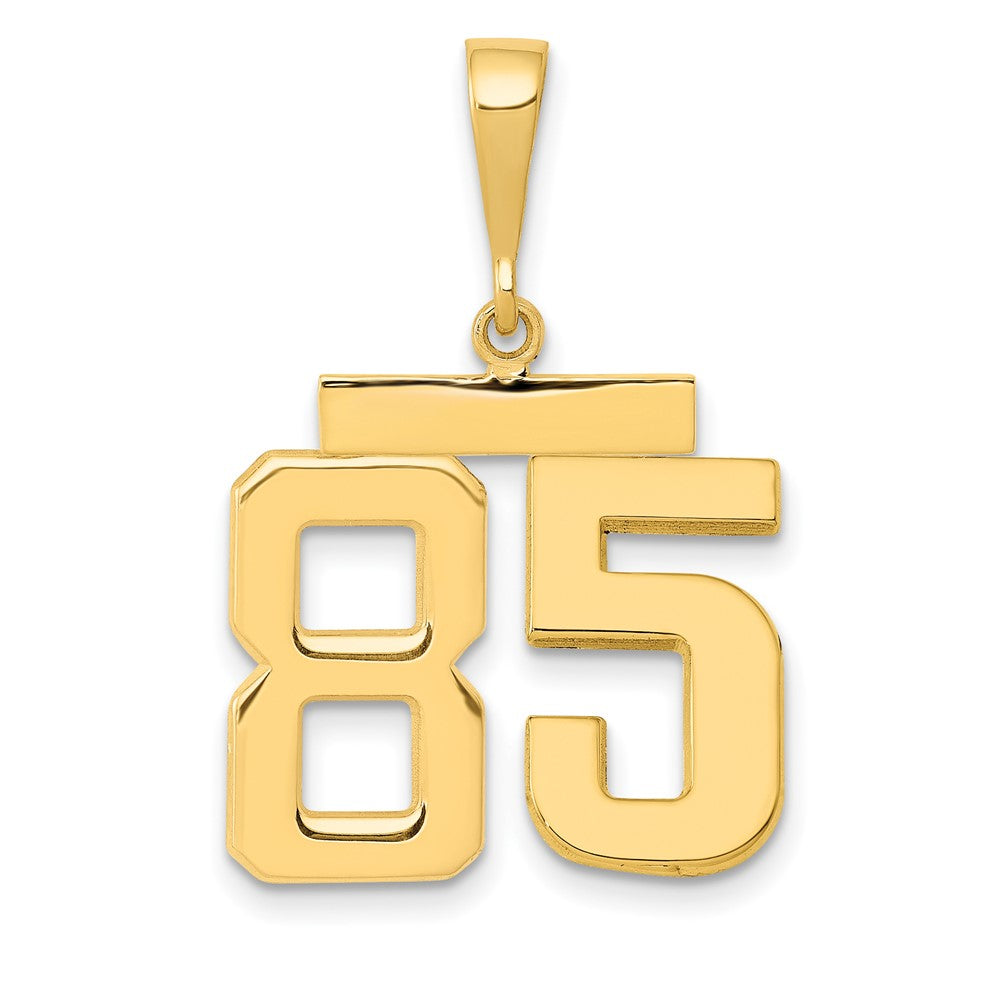 14k Yellow Gold Medium Polished Number 85 Charm