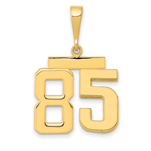 14k Yellow Gold Medium Polished Number 85 Charm