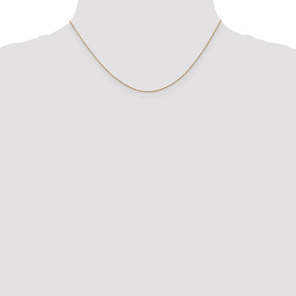 14K Yellow Gold 16 inch .75mm Cable with Spring Ring Clasp Pendant Chain Necklace