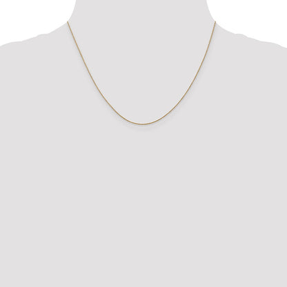 14K Yellow Gold 18 inch .75mm Cable with Spring Ring Clasp Pendant Chain Necklace
