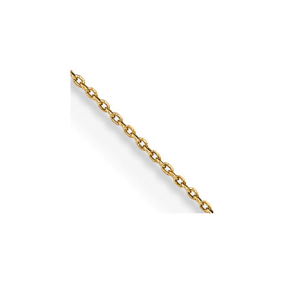 14K Yellow Gold 18 inch .75mm Cable with Spring Ring Clasp Pendant Chain Necklace