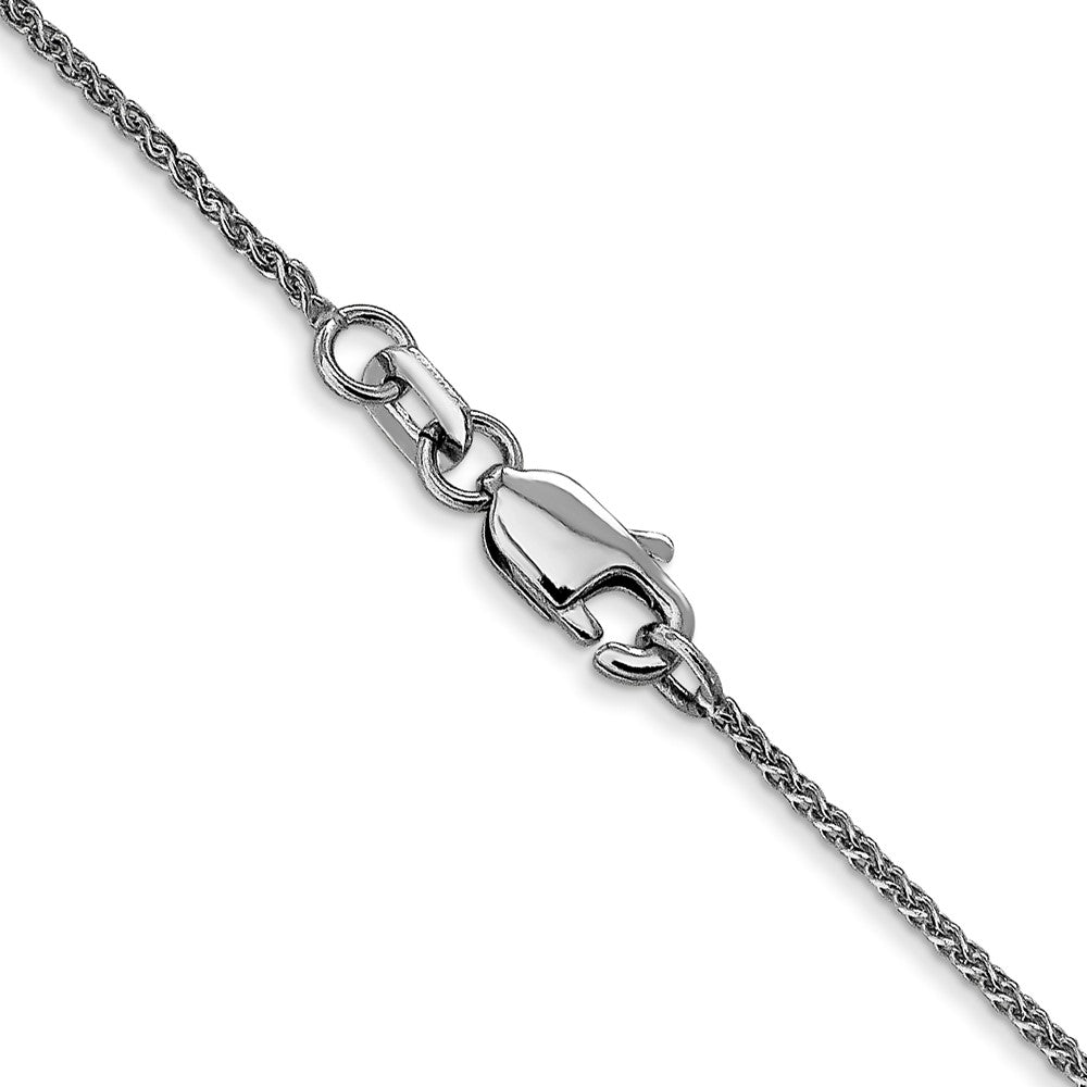 14K White Gold 16 inch 1.05mm Diamond-cut Spiga with Lobster Clasp Chain Necklace