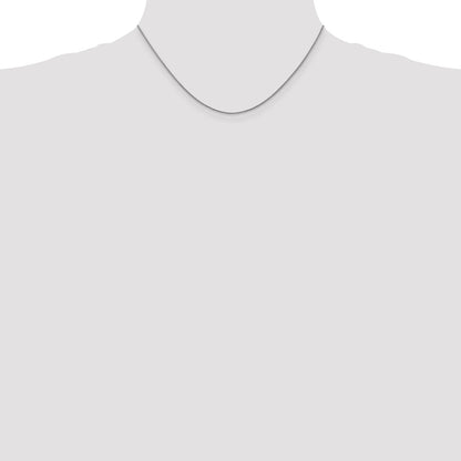 14K White Gold 16 inch 1.05mm Diamond-cut Spiga with Lobster Clasp Chain Necklace