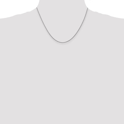 14K White Gold 18 inch 1.05mm Diamond-cut Spiga with Lobster Clasp Chain Necklace