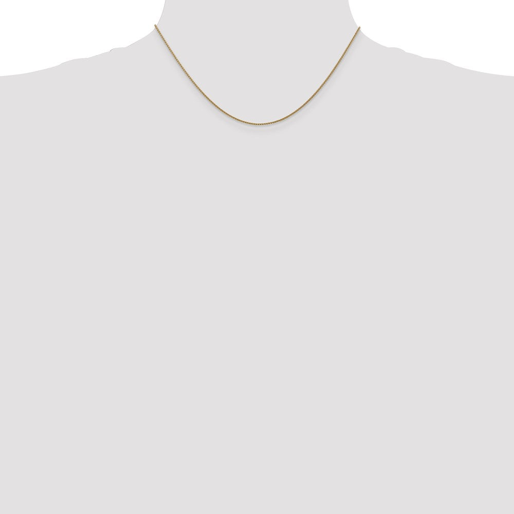 14K Yellow Gold 16 inch 1.05mm Diamond-cut Spiga with Lobster Clasp Chain Necklace