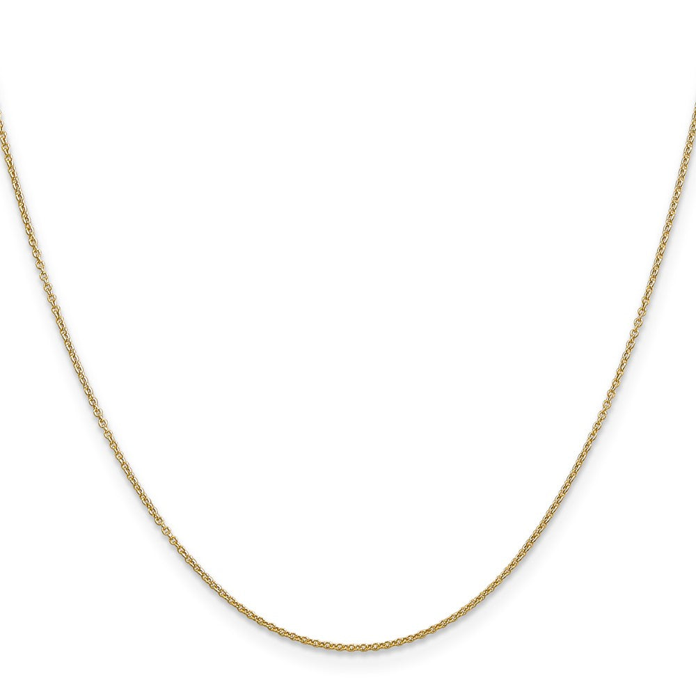 14K Yellow Gold 16 inch .9mm with Spring Ring Clasp Chain Necklace