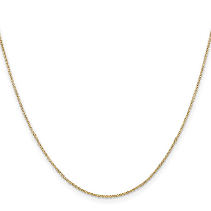 14K Yellow Gold 16 inch .9mm with Spring Ring Clasp Chain Necklace