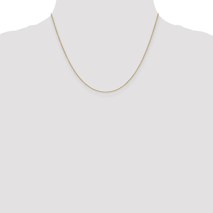 14K Yellow Gold 18 inch .9mm Cable with Spring Ring Clasp Chain Necklace