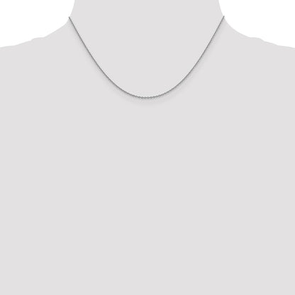 14K White Gold 16 inch 1.4mm Forzantine Cable with Lobster Clasp Chain Necklace