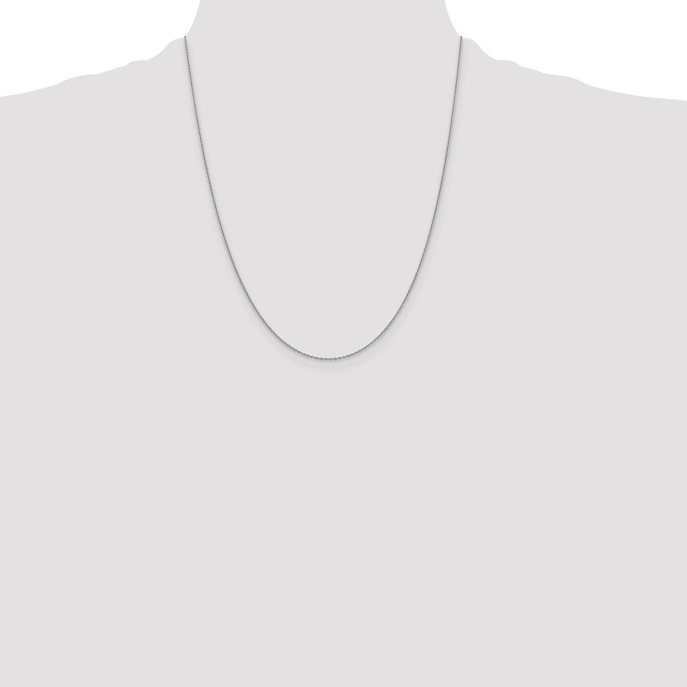 14K White Gold 22 inch 1.4mm Forzantine Cable with Lobster Clasp Chain Necklace