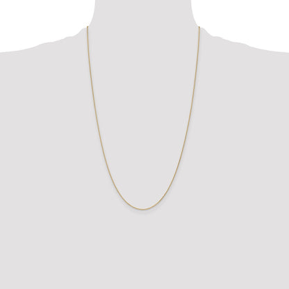 14K Yellow Gold 1.2mm D/C Cable Chain Necklace