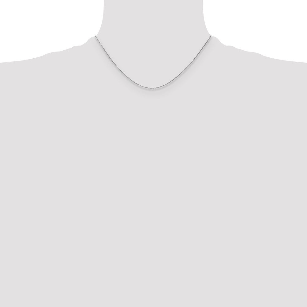 14k WG 1.2mm D/C Cable Chain Necklace