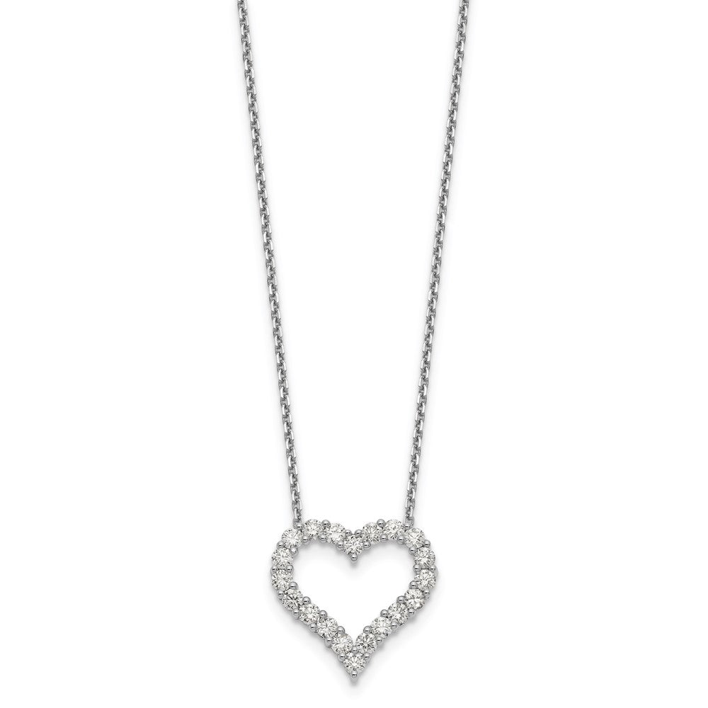 14k white gold real diamond heart pendant pm1001 150 waa