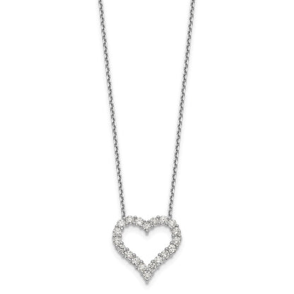 14k white gold real diamond heart pendant pm1001 150 waa