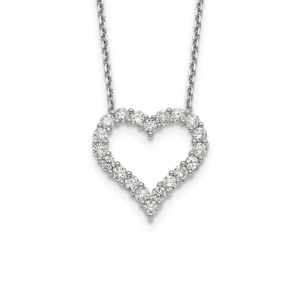 14k white gold real diamond heart 18 inch necklace pm1001 150 wa