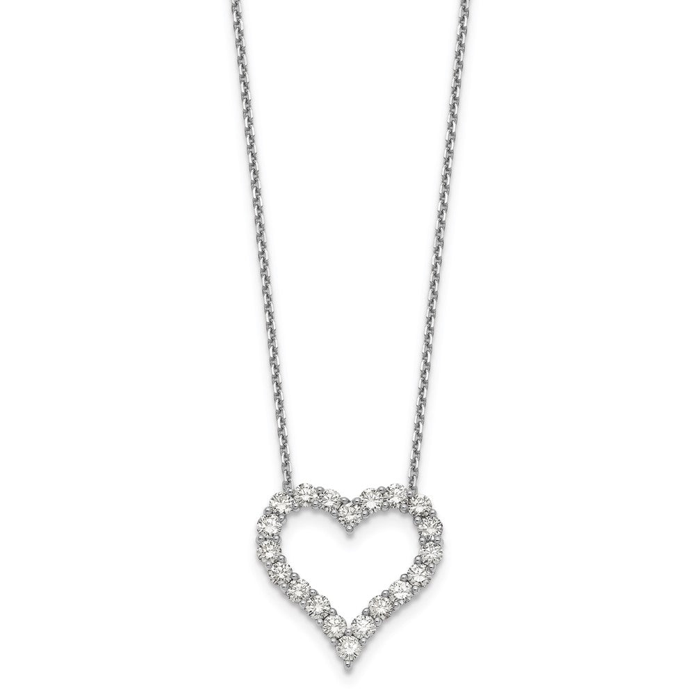 14k white gold real diamond heart pendant pm1001 200 waa