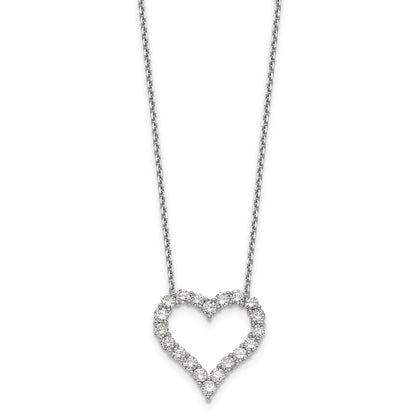 14k white gold real diamond heart pendant pm1001 200 waa