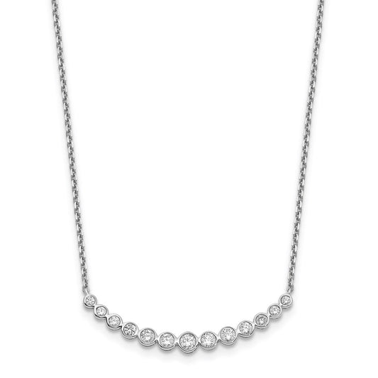 14k white gold real diamond fashion pendant necklace pm1005 075 waa 18
