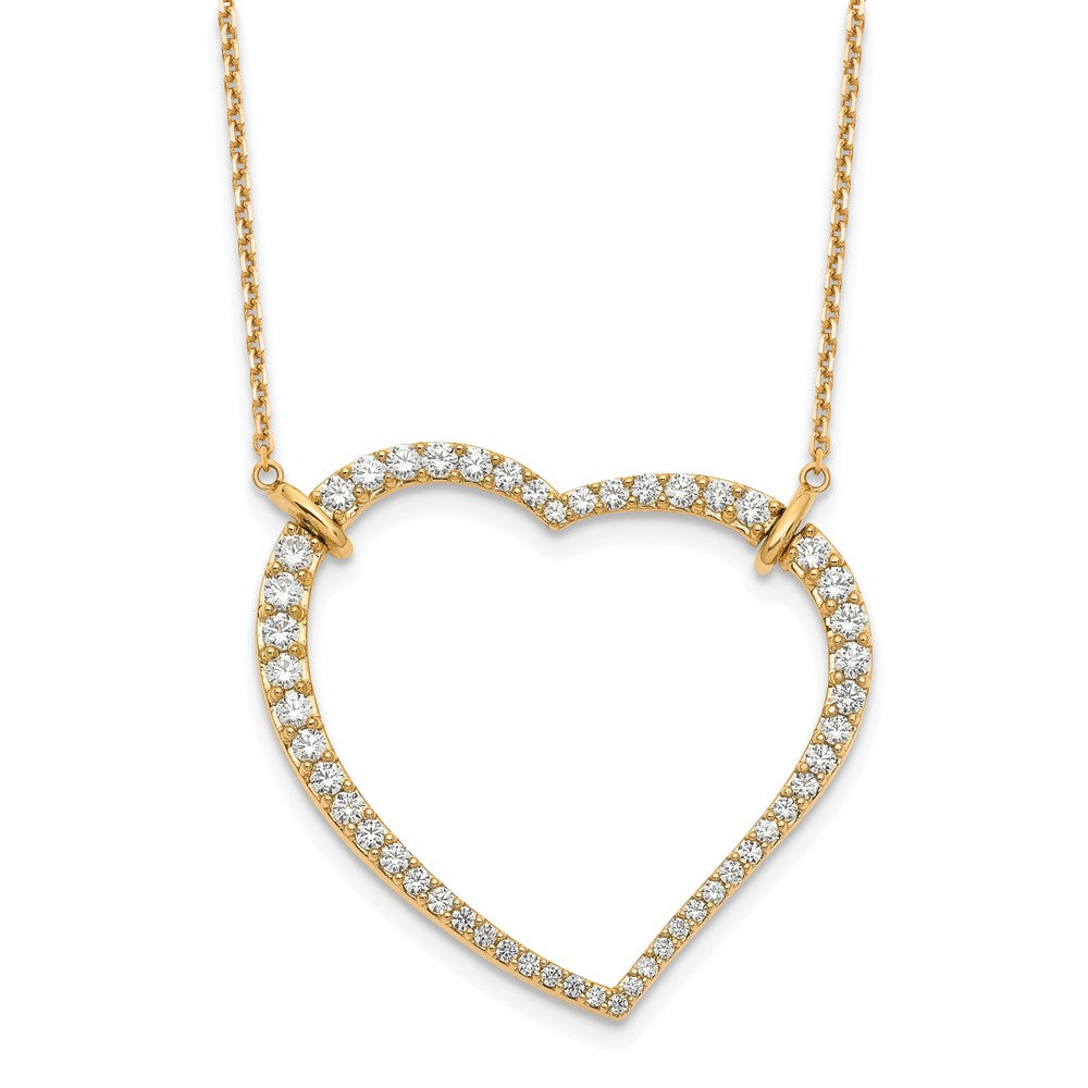14k yellow gold heart pendant necklace pm1006 185 ya 18