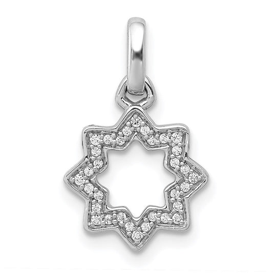 14k white gold 1 10ct real diamond star of david pendant pm3702 010 wa