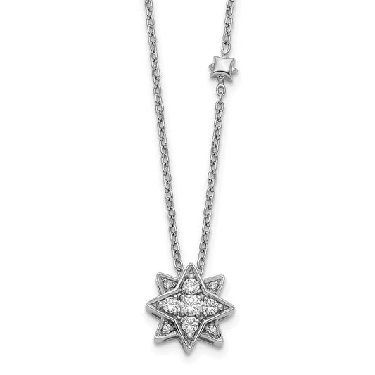 14k white gold real diamond necklace pm3705 020 wa