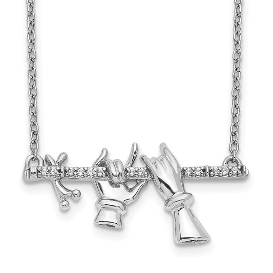 14k white gold real diamond necklace pm3778 006 wa