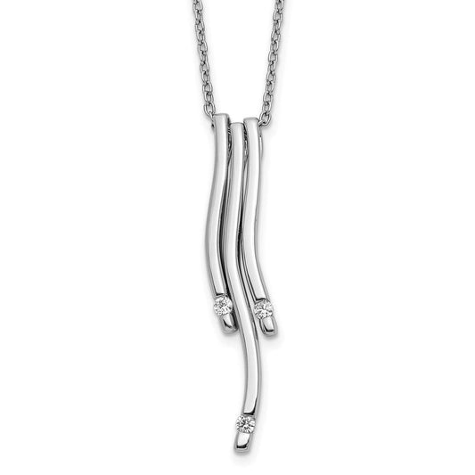 14k white gold real diamond necklace pm3784 010 wa