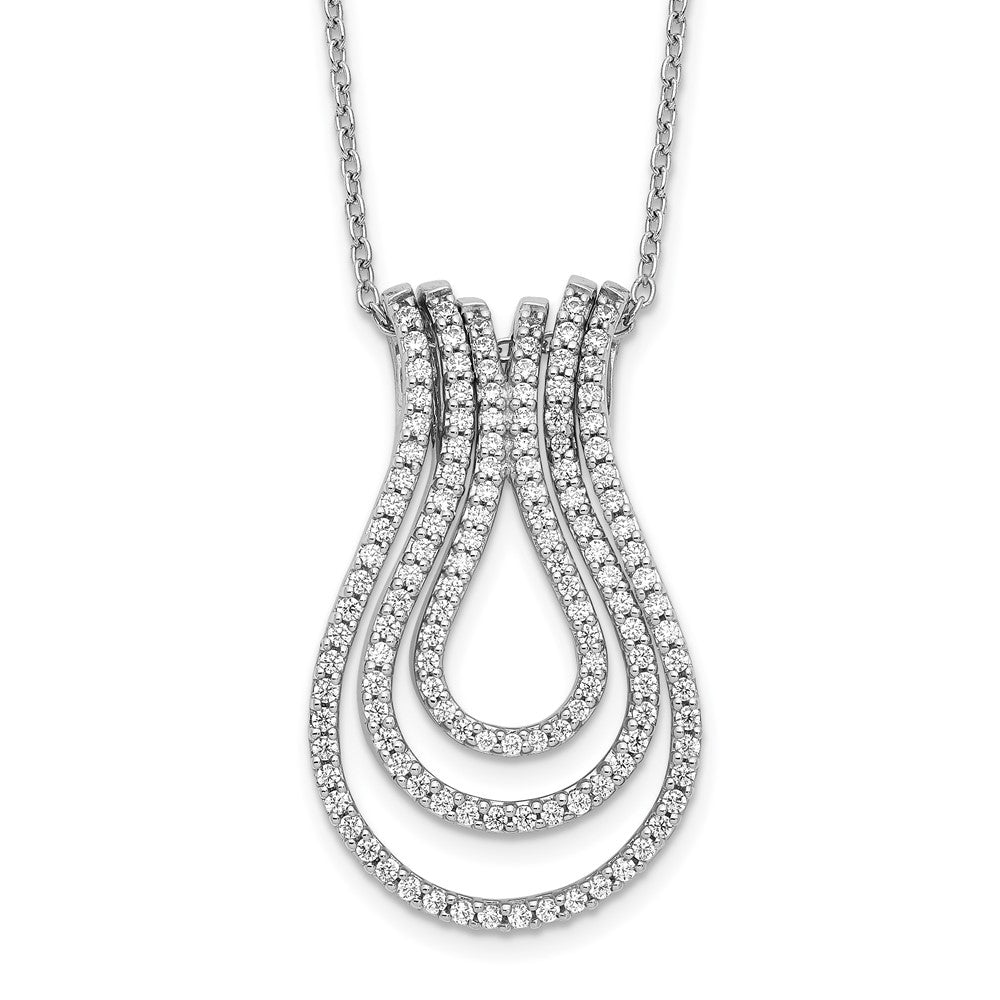 14k white gold real diamond necklace pm3786 075 wa