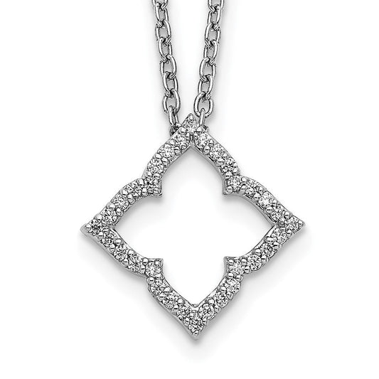 14k white gold real diamond 18 inch necklace pm3788 015 wa