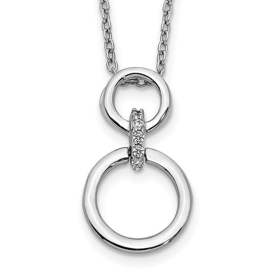 14k white gold real diamond circles necklace pm3800 004 wa