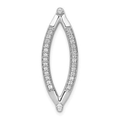 14k white gold 1 4ct real diamond chain slide pm3833 025 wa