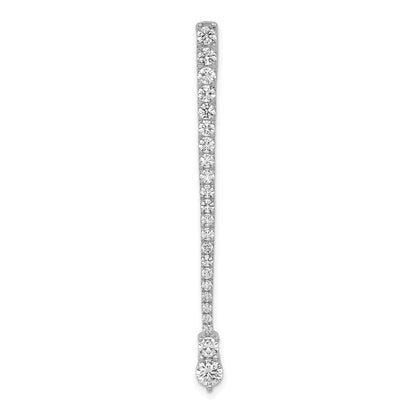 14k white gold 1ct real diamond fancy chain slide pm3878 100 wa