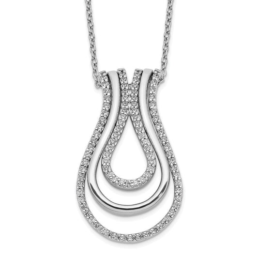 14k white gold real diamond fancy necklace pm3926 050 wa