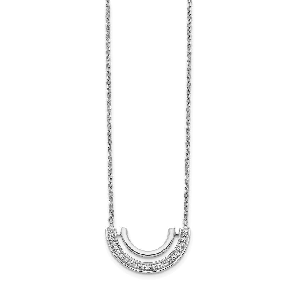 14k white gold real diamond fancy curved necklace pm4003 012 wa 18