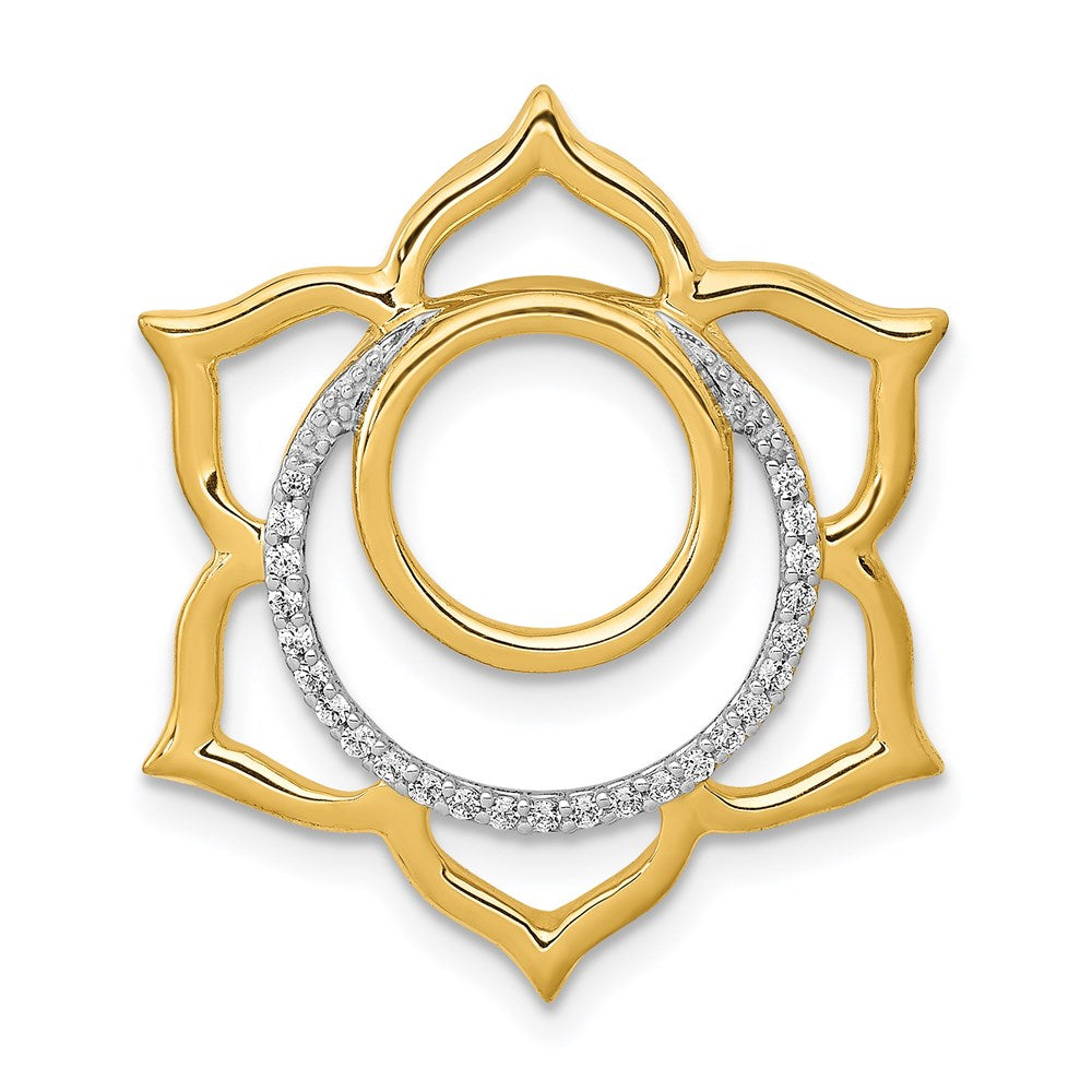 14k yellow gold 1 10ct real diamond swadhisthana sacral chakra chain slide pm4100 010 ya