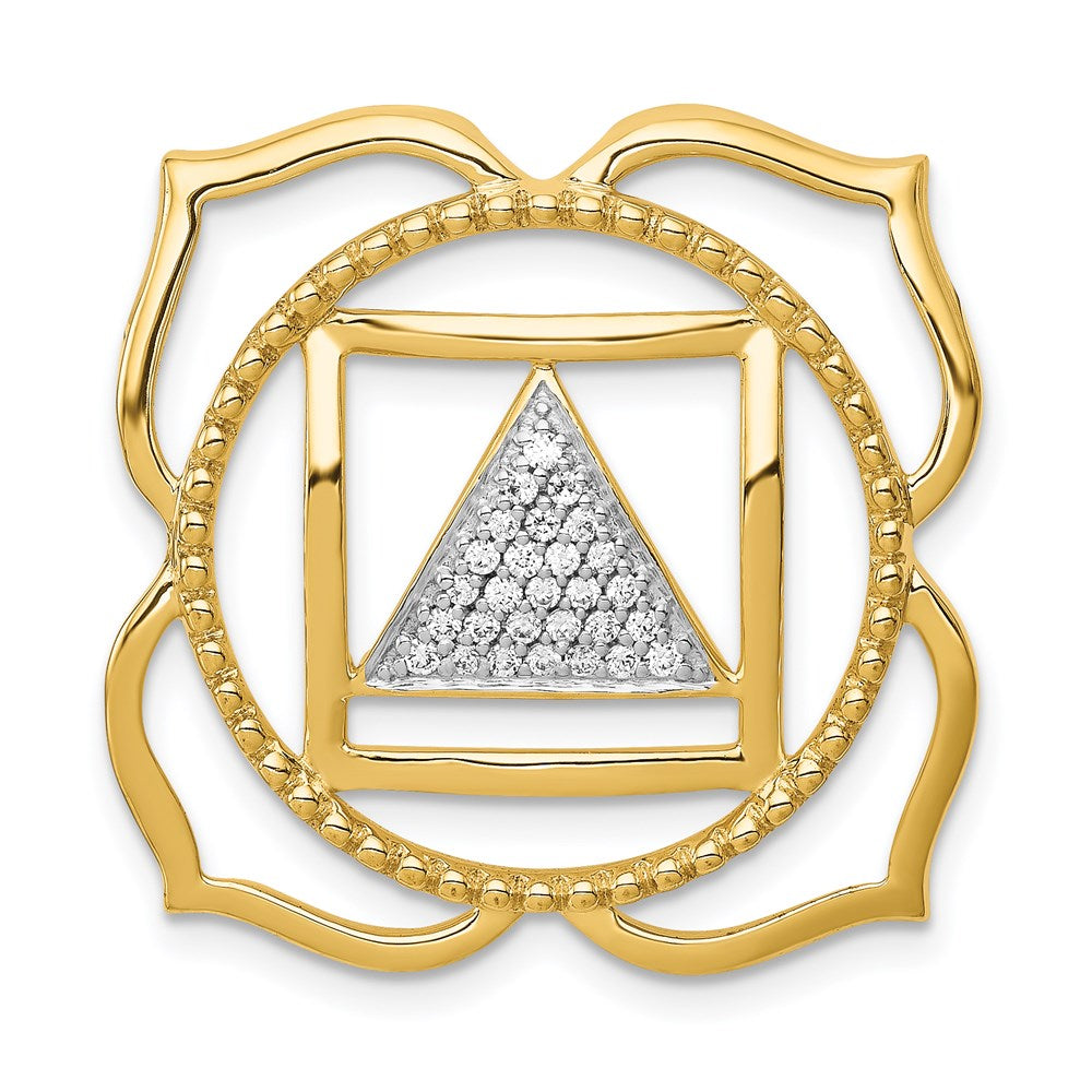 14k yellow gold 1 6ct real diamond muladhara root chakra chain slide pm4101 015 ya