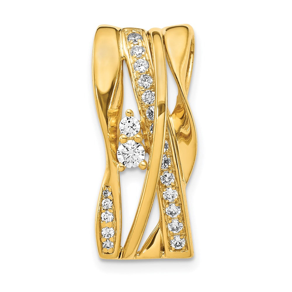 14k yellow gold 1 2ct real diamond fancy curves chain slide pm4248 038 ya