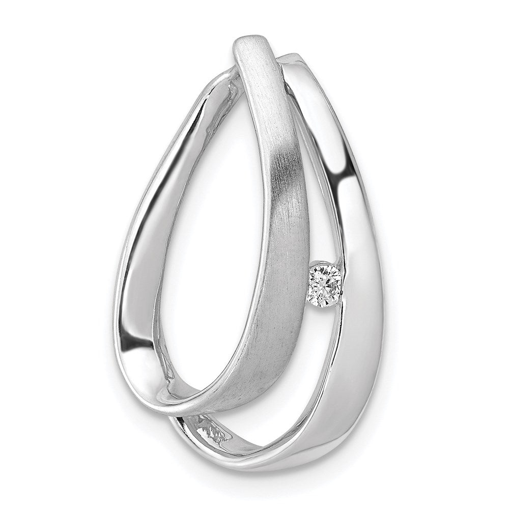 14k white gold 1 20ct real diamond double teardrop slide pm4707 004 wa