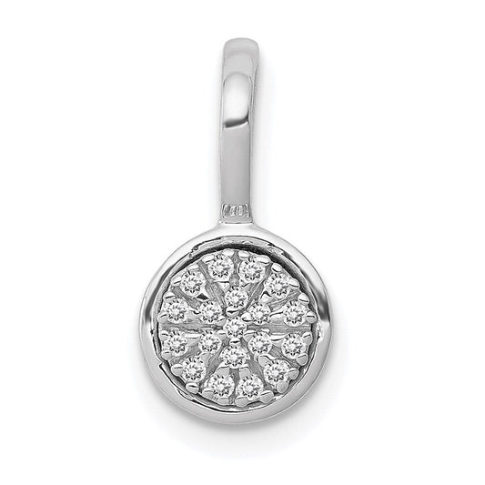 14k white gold 1 10ct real diamond circle cluster pendant pm4743 009 wa