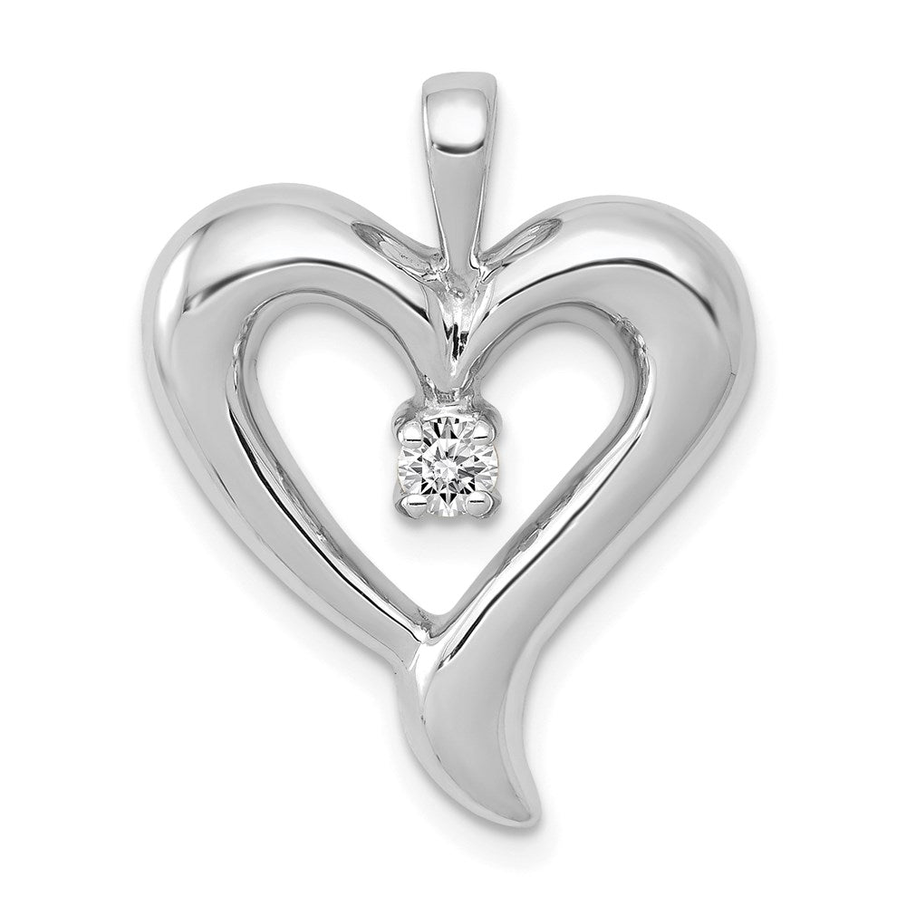 14k white gold aa real diamond heart pendant pm4830 010 wa