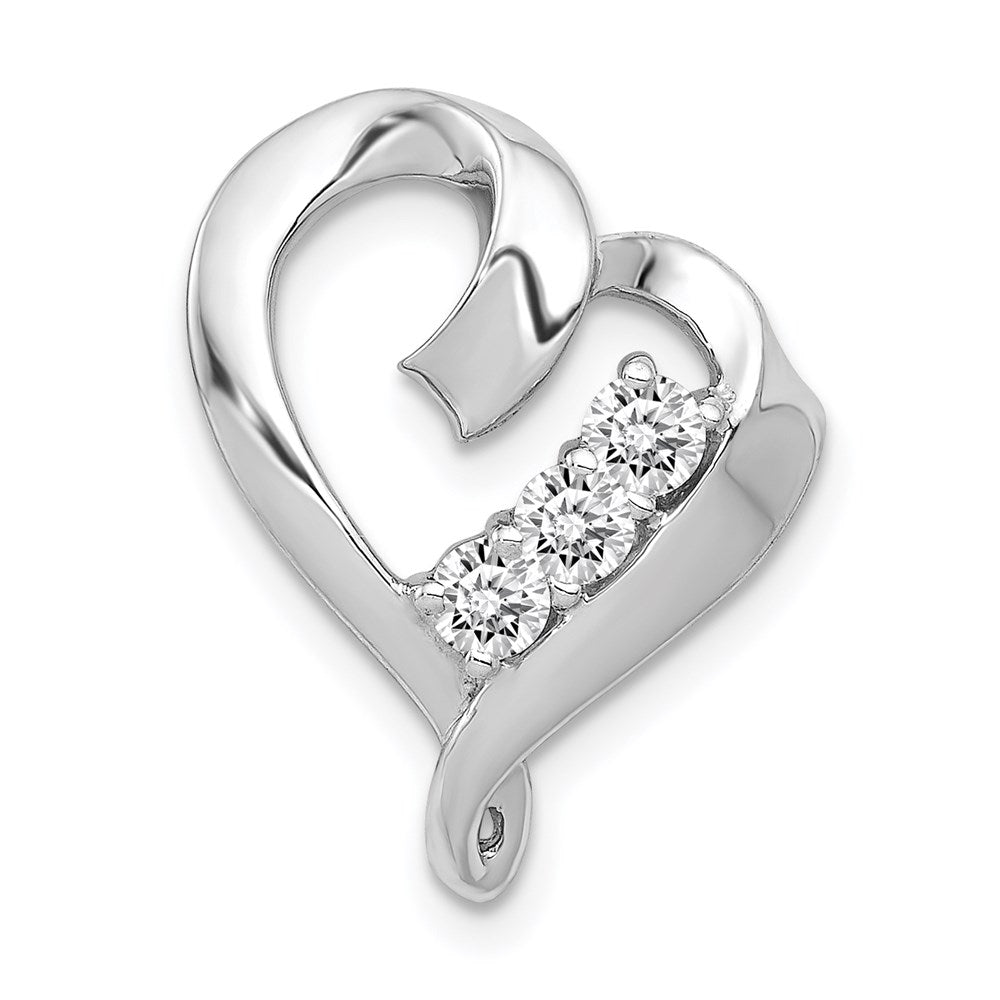 14k white gold aa real diamond heart pendant pm4847 025 wa