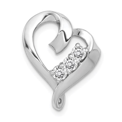 14k white gold aa real diamond heart pendant pm4847 025 wa