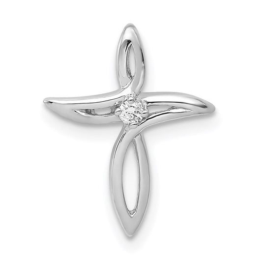 14k white gold aa real diamond cross pendant pm5012 002 wa