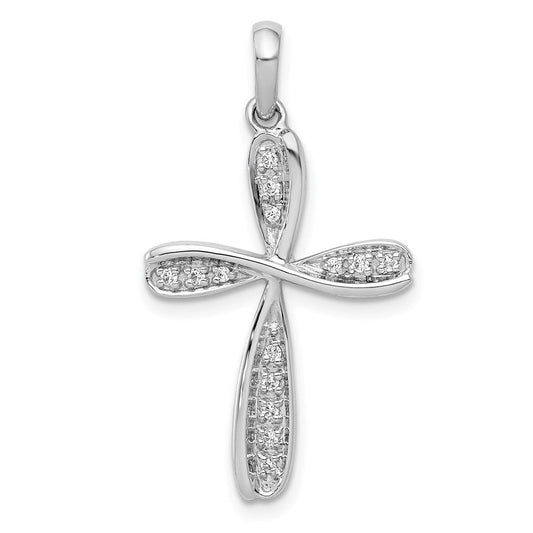 14k white gold 1 15ct real diamond cross pendant pm5045 008 wa