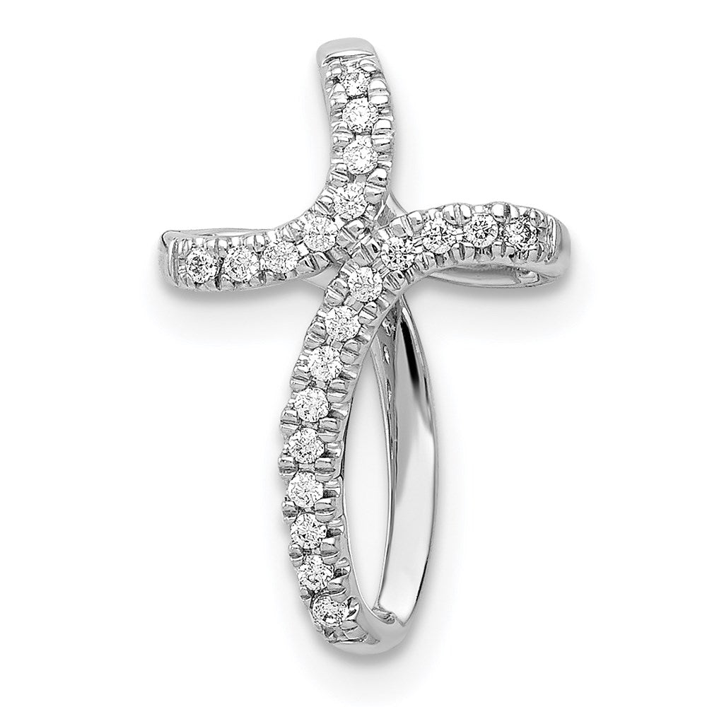 14k white gold 1 15ct real diamond cross pendant pm5054 008 wa