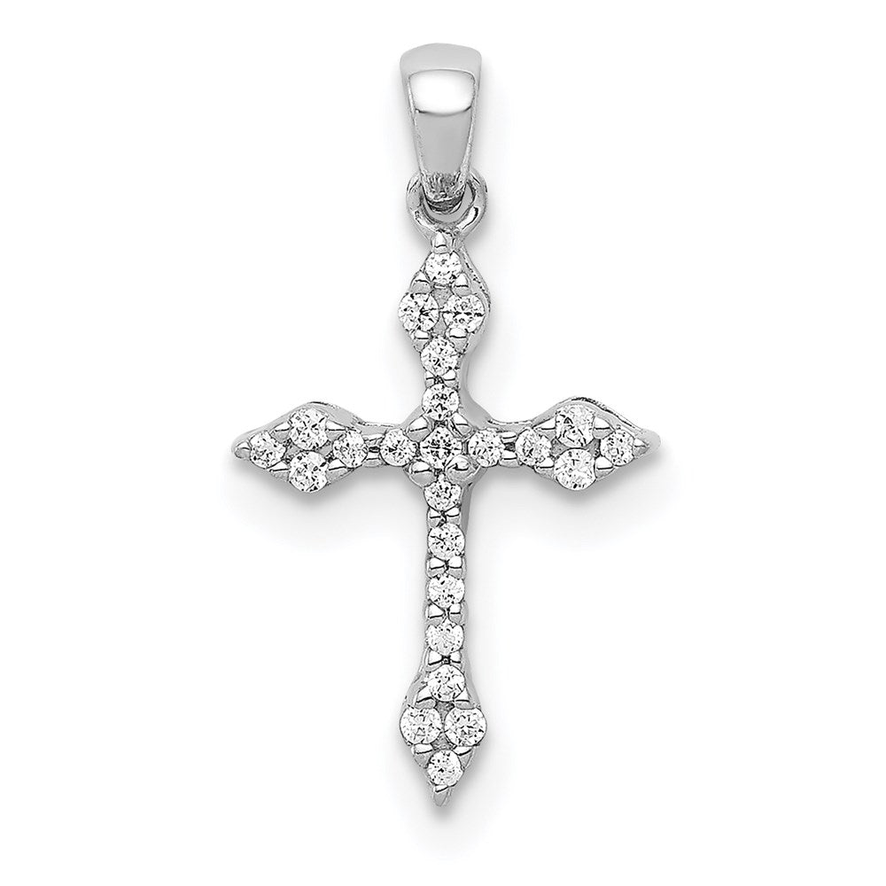14k white gold 1 15ct real diamond cross pendant pm5076 008 wa